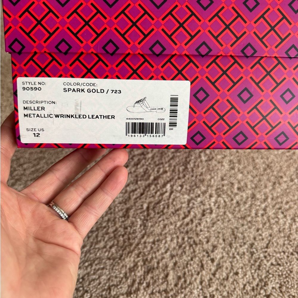 Tory Burch Metallic Gold Sandals - Picture 2 of 6